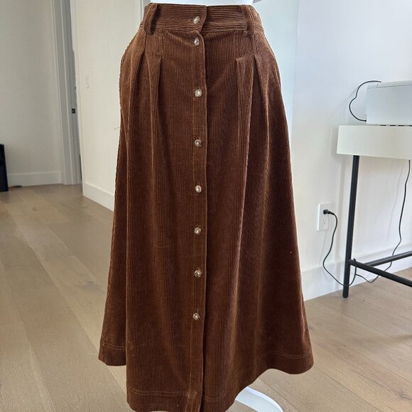 Velvet Sezane brown midi skirt - Picture 1 of 6